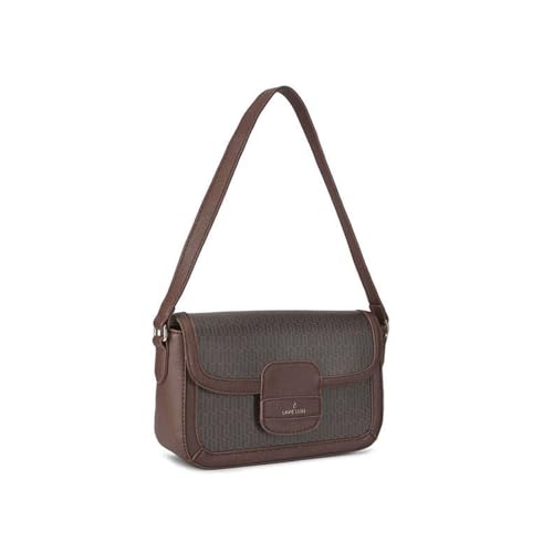 Lavie Mono Quad Synthetic Zipper Closure Women's Sling Bag (CHOCOLATE, MEDIUM)