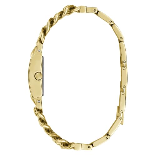 GUESS Rectangle 20mm Champagne Dial Analog Women Watch - GW1112L2