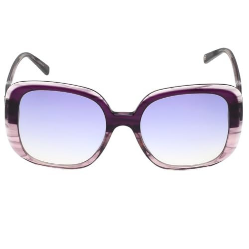 Tommy Hilfiger|Purple Full-rim Frame Square Sunglasses|100% UV Protected (Uv 400) Blue Gradient Faded Lens|Women's | Medium | TH 2621 C5 PURSIBL 53 S