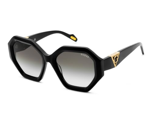 GUESS 100% UV protecetd | Gradient | Medium | Full Rim | Hexagonal | Frame: Black | Lens: Grey
