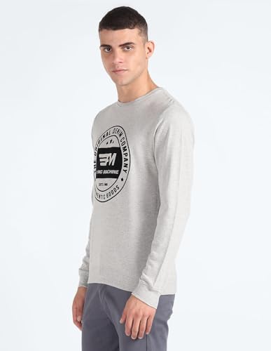 Brand Print Heathered Sweatshirt
