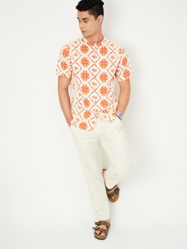 Max Men's Cotton Regular Kurta (FUCSTPA2407PR_Off White