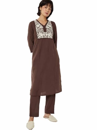 Max Women's Cotton Blend Co-ords (CTKST51239_Brown