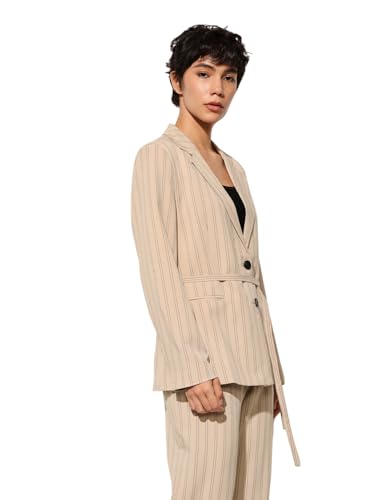 ONLY Women's Tailored Fit Beige Blazer