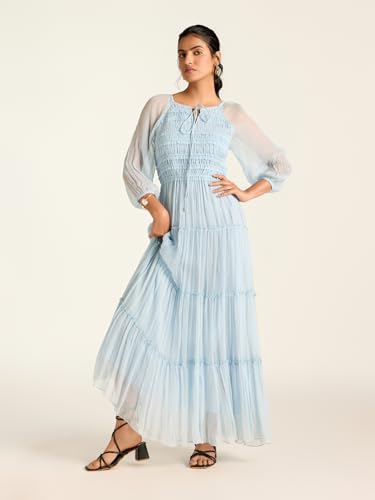 Label RITU KUMAR Powder Blue Elly Long Dress