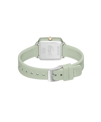 Lacoste Lacoste.12.12 Flow Qtz Basic Green Square Dial Women's Watch|Silicone Material|Multi Color Band - 2001387