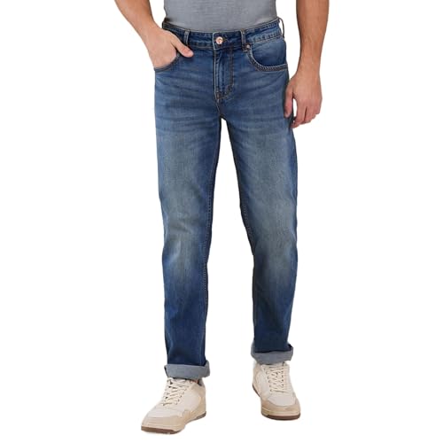 Being Human Blue Straight Fit Denims for Men Clothing