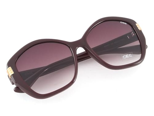 IDEE 100% UV protected sunglasses | Women | Pentagon | Full Rim | Gradient | Pink-Frame | Grey-Lens | Large