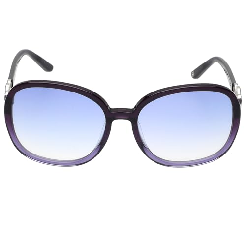 Tommy Hilfiger|Purple Full-rim Frame Oval Sunglasses|100% UV Protected (Uv 400) Blue Gradient Faded Lens|Women's | Medium | TH 2614 C5 PURSIBL 55 S