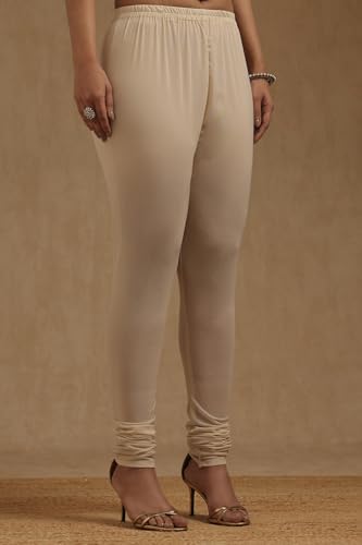 Soch Womens Cream Tissue Embroidered Suit Set With Sequins