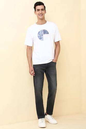 Men Charcoal Dark Wash Jeans