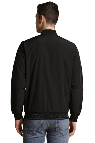 Allen Solly Men Black Solid Full Sleeves Casual Jacket
