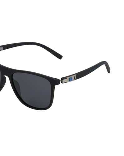 Carlton London Black with Blue Toned and Blue Polarised Lens Sunglass for men