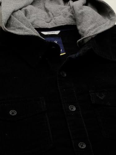 Boys Black Solid Casual Shirt
