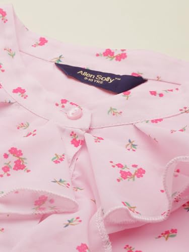 Girls Pink Print Casual Top