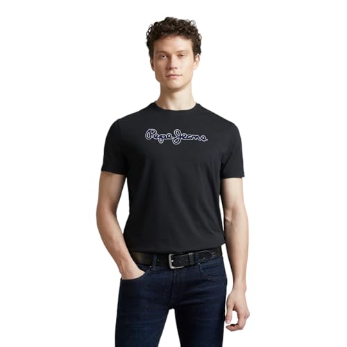 Pepe Jeans Men's Slim Fit T-Shirt (PM509806_Black