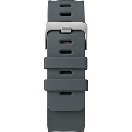 iConnect by Timex TW5M31300 Classic Square Gunmetal Smartwatch, Gray Silicone Strap