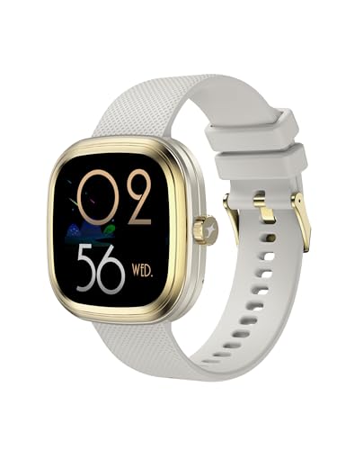 Fastrack Ryz Smart Watch for Women, 1.72” Super Ultra VU Display,Dynamic 60Hz Refresh Rate,AI Voice,Functional Crown,1ATM,BT Calling,HRM,SpO2 & Multiple Menu Styles,24/7 Health Suite - Ivory White