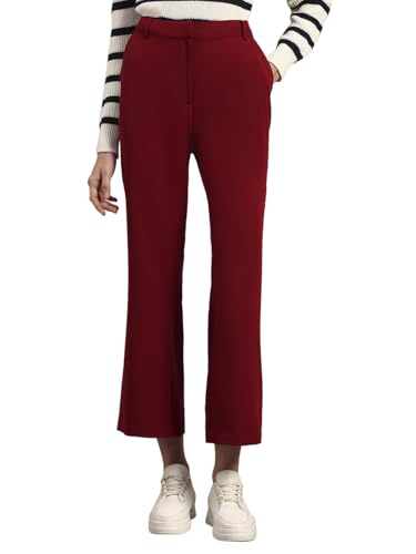 VERO MODA Womens Bootcut Pants Rust