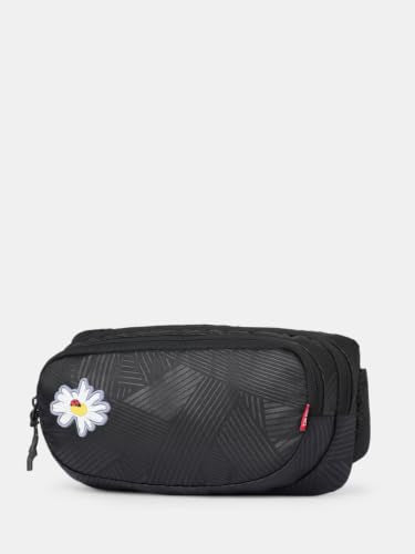 Wiki(Petal Fannypack Luggage Trolley Bag)-25.4 cm, (3L), Lightweight Polyester, No Lock, Premium Anti-Theft Zippers, 360° 8 Silent Wheels, Carry On Trolley, Blue(SLD_Blu)
