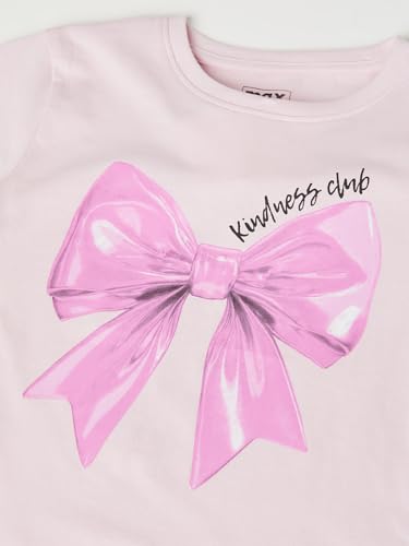 Max Girls Printed T-Shirt (Pink_14-16 Y)
