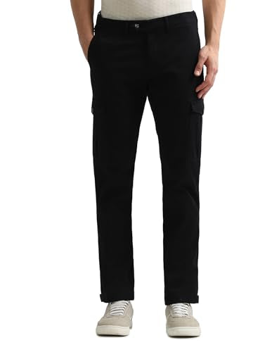 Arrow Sports Men's Regular Casual Pants (ASAKTR2567_Black