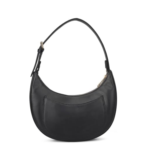 Da Milano Leather Satchel Bag for Women - Black (LB-02146)