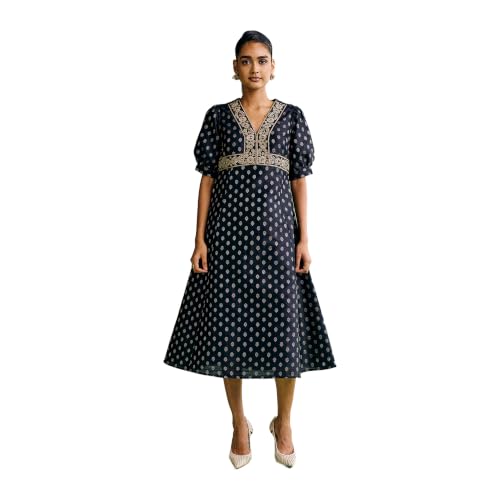 Aarke Ritu Kumar Black Aayna Festive Long Dress