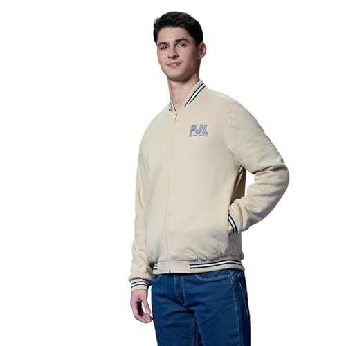 Pepe Jeans White Baseball Neck Full Sleeve Lightweight Sweatshirt