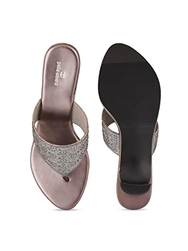 pelle albero Metallic Textured Block Sandals PA-GF-10_GMETAL