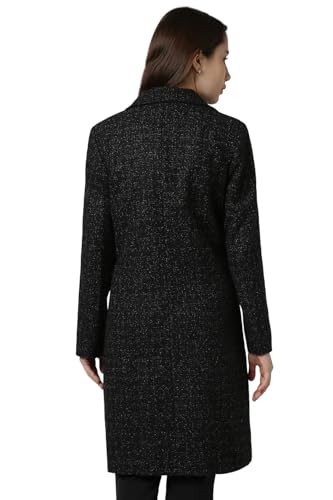 Van Heusen Women's A-Line Coat (VWJKURGFH61570_Black