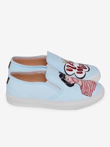 THE QUIRKY NAARI Nevermind Slipons Fun Yet Comfortable | Blue