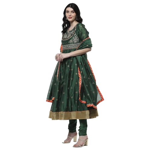 Rangriti Women's Modal Blend Kurta Set (FSGLM22136SS25GRN_Green