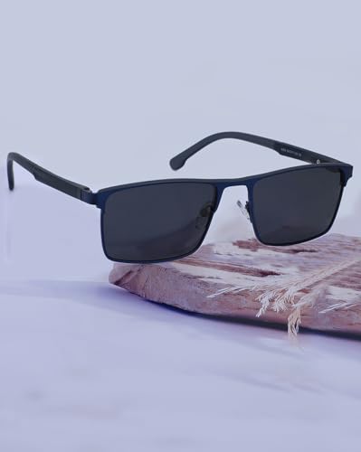 Carlton London Premium Blue Toned with Polarised Lens Wayfarer Sunglass for unisex