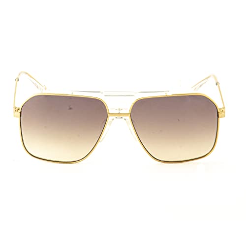 UNITED COLORS OF BENETTON brown lens with gradiant Square sunglass golden crystal frame