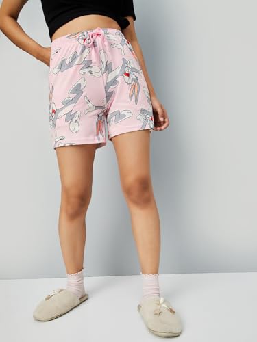 Max Women Bugs Bunny Print Shorts Pink