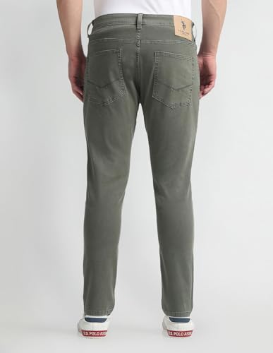 U.S. Polo ASSN. Men's Tapered fit Cotton Jeans (UDJEN1125_Green_42)