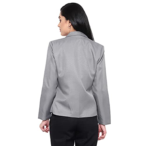 Blue Ronin Stylish Regular Fit Stylish Formal Blazer for Women's Grey_S