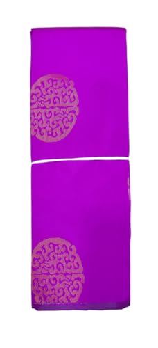 SREE KUMARAN Women's Kanchipuram Soft Silk Pure Pattu Sarees, No Border/Zero Border With Blouse (VSK329-2)