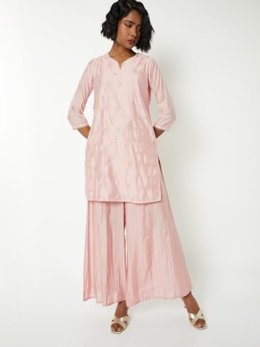 Max Women Embroidered Short Kurta Set(Pink_L)