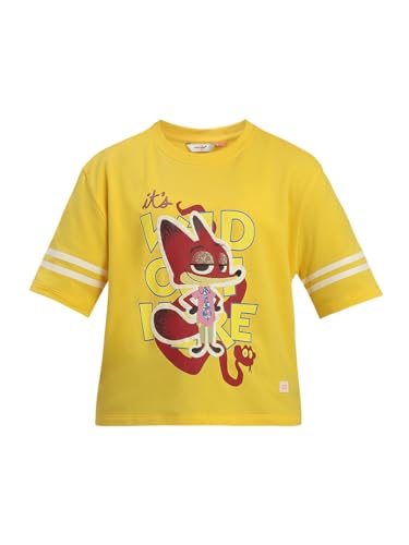 VERO MODA Girl Regular Fit Yellow Tshirt