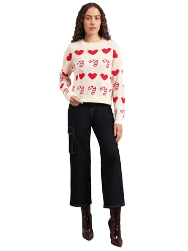 VERO MODA Womens Acrylic Round Neck Sweater