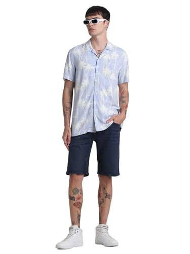 Jack & Jones Mens Blue Low Low Rise Shorts