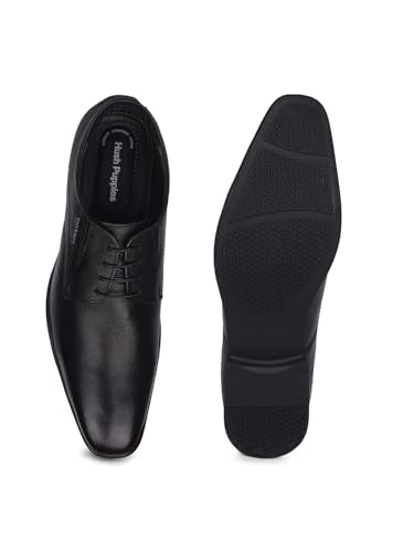 Hush Puppies Men's Boston NEW Derby Black Formal Shoe's - 8 UK (8256532)