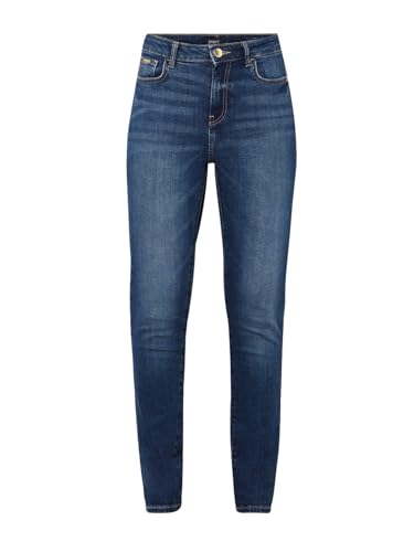 ONLY Women's Solid Skinny Fit Mid-Rise Blue Jeans