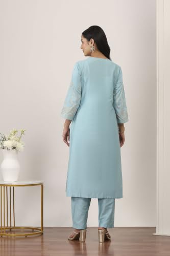 Rangriti Viscose Polyester Printed Straight Festive Kurta With Salwar And Dupatta