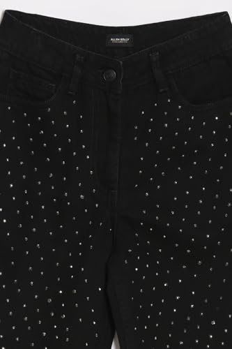 Allen Solly Girls Black Regular Fit Jeans