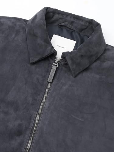 Solid Regular Fit Leather Jacket