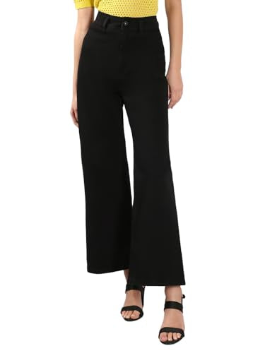 VERO MODA Women Wide Leg Black High Rise Jeans
