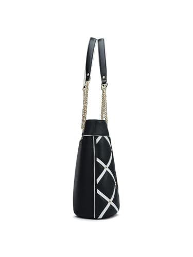 Da Milano Genuine Leather Black Shoulder Bag (01511) (Medium)